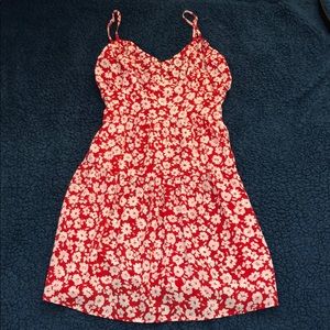 Red flower dress